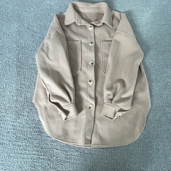 Pink Button-Up Shacket - Picture 2 of 8